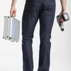 JEANS VESTIBILITÀ REGULAR COMFORT DENIM DARK BLUE BRUT LAVATO RICA LEWIS WORK4