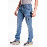 JEANS DA LAVORO ELASTICIZZATI COMFORT FIT STONE WASHED BLU RICA LEWIS JOB